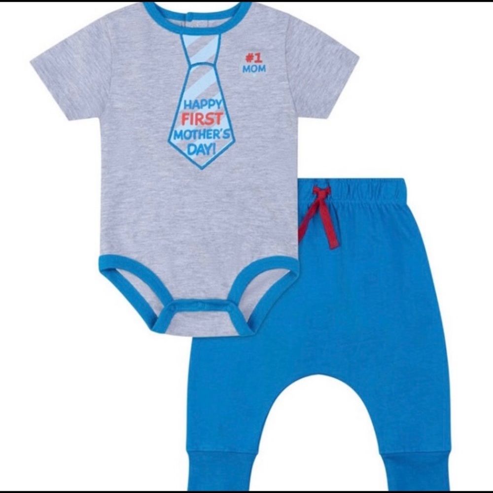 Baby Boy’s Mother’s Day 2 Piece Set New Born